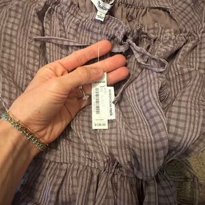 Madewell Purple Gingham Dress